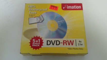 NIP Imation DVD-RW 3 DVD VIDEO PHOTO DATA 4 x 2 HR (Brand New) in Box
