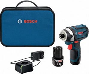 Bosch PS41- Drill 2A 12-Volt Max Lithium-Ion 1/4-Inch Hex Impact Driver Kit with 2 Batteries, and Case. (NO CHARGER)