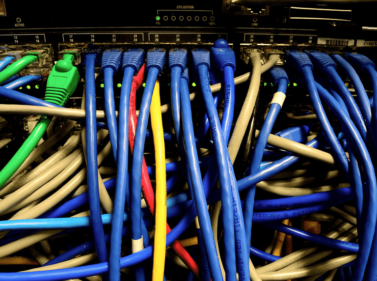 Connectivity hardware and organized cables