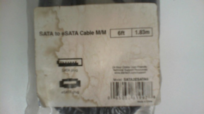 STEC-SATA2ESATA6-StarTech 6 Ft. Shielded Internal to external eSATA to SATA Cab