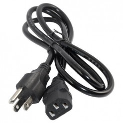 Universal power cable for computer, monitor & printer (6 feet).